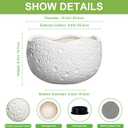 10 Inch Plant Pot - Ceramic Planter for Indoor Outdoor, Round Bonsai Pots, Decorative Flower Pots with Drainage Hole, Modern Unique Planters, House Decor, Home Gifts, White