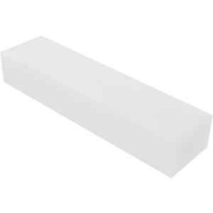 HDPE Block White PE Polyethylene Rectangular Solid Plastic Tapping Block High Density Sheet Great for DIY Projects for Machining Home Floor Improvement （2" x 12" x 3"）