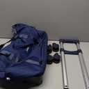 Rolling Duffle Bag with Wheels and Handle, Expandable Foldable Travel Bag - Wheeled Carry On Luggage for Weekend Trips, Large Capacity & Waterproof (Blue)