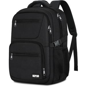 Black Travel backpack for men women, School Backpack for boys teens, College high middle school bookbag Fits15.6 Inch Laptop with Reinforced Straps, Boys backpack, Book bag