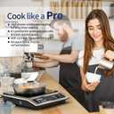 ChangBERT Induction Cooktop, Commercial Grade Portable Cooker, Large 8 Heating Coil, Premium Stainless Steel Countertop Burner with NSF Certified, 10 Hours Timer Powerful 1800W Professional Hot Plate