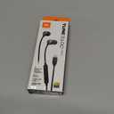 JBL Tune 310C - Wired Hi-Res in-Ear Headphones, Tangle-Free Flat Cable, 3-Button Remote with Microphone (Black)