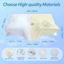 HOMCA Memory Foam Cervical Pillow, 2 in 1 Ergonomic Contour Orthopedic Pillow for Neck Pain, Contoured Support Pillows for Side Back Stomach Sleepers