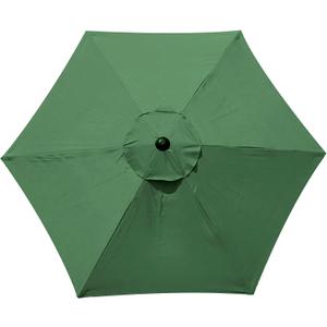 TITA-DONG 6.4Ft Patio Umbrella Replacement Canopy, Green, UV Protection, Waterproof, Easy Installation