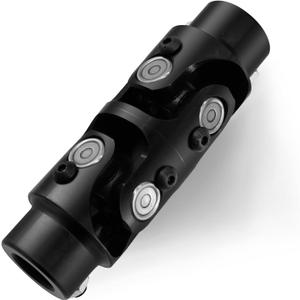 3/4" -36 Spline X 3/4" DD Black Double U Joint Steering Universal Joint DOUBLE U Joint Shaft,Total Length: 5-1/8"