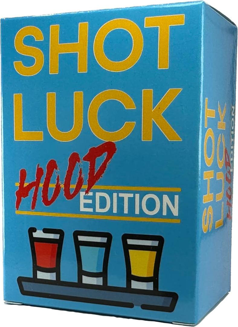 Shot Luck The Hood Edition - Adult Drinking Card Game - Hilarious Party Game for Urban Vibes - 100 Cards of Non-Stop Fun, Icebreaker for Kickbacks, Pregames & House Parties - Guaranteed Laughter