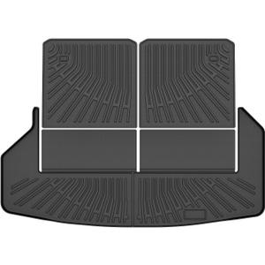 Highlander Cargo Liner - Trunk Mat for Toyota Highlander (Non-Hybird) 2008-2013, All Weather Cargo Mat for Highlander Accessories, Heavy Duty Car Mats, Car Accessories