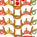 Christmas Games Decorations, Inflatable Reindeer Antler Ring Toss Game, Stocking Stuffers for Men Women Kids Teens Adults, Christmas Party Games Fun Xmas Gifts Carnival Holiday Family
