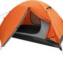 WILDROOTS Backpacking Tent, Mountain Hiking Tent for 2 Person, 4 Season Lightweight Camping Tent (Bright Orange)