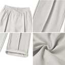 ODIZLI Women's High Waist Wide Leg Pants Casual Trousers Sweatpants Lounge Wear Fashion (Gray, S)