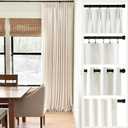 HOMERILLA Lille Linen Custom Curtains, Blackout Curtains/Room Darkening Curtains, Sliding Glass Door Curtains, Size Customizable,38 Colors for Choosing, Multi-Type Hanging Styles,1 Panel