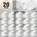 TOPNEW 20 Pack Shoe Slots Organizer Shoe Stacker for a Pair of Shoes 4 Levels Adjustable 50% Shoe Space Saver Double Layer Shoe Rack Organizer for Closet (White)