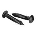 #4 x 1/2" Pan Head Self Tapping Screws Sheet Metal Wood Screws, Black Finish, Stainless Steel 304, 100 PCS