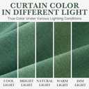 Boho Shower Curtains for Bathroom, Farmhouse Shower Curtain with Tassels, Green Shower Curtain Set, Faux Linen Fabric Shower Curtain with 12 Hooks, Hotel Quality, 72x72 Inches