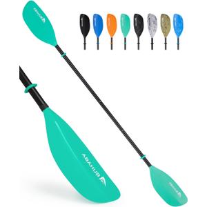 Abahub Adjustable Kayak Paddle 210-230 cm/ 230-250 cm Floating Kayaking Oars Boating Oars Canoeing Oars Black, 82.6''- 90.5''