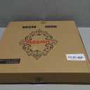 SforGUVA Round Gold Decorative Serving Tray with Handles, 13” Versatile Ottoman Tray for Coffee Table, Entertaining, Outdoor Patio, Living Room