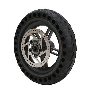 Electric Scooter Rear Wheel,Scooter Rear Wheel Assembly 8.5in Wheel Scooter Solid Tire Wheel Hub 110mm Brake Disk Electric Scooter Upgrade Parts