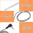 BBQ Grill Replacement Parts for Camp Chef Meat Probes, 2-Pack Temperature Probe for Camp Chef Pellet Smoker Grills, with 2 Stainless Steel Clips Accessories