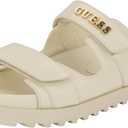 Guess Women's FABULON Sandal, Ivory 150, 7