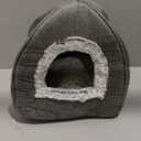 Cat Bed Cave-Cat Beds for Indoor Cats,Kittens and Small Pets,Soft and Warm Cats House Tent Bed,Foldable and Washable with Removable Cushioned and Anti Slip Bottom,Grey 15inches