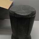 simplehuman 6 Liter / 1.6 Gallon Compact Plastic Round Bathroom Step Trash Can, Black