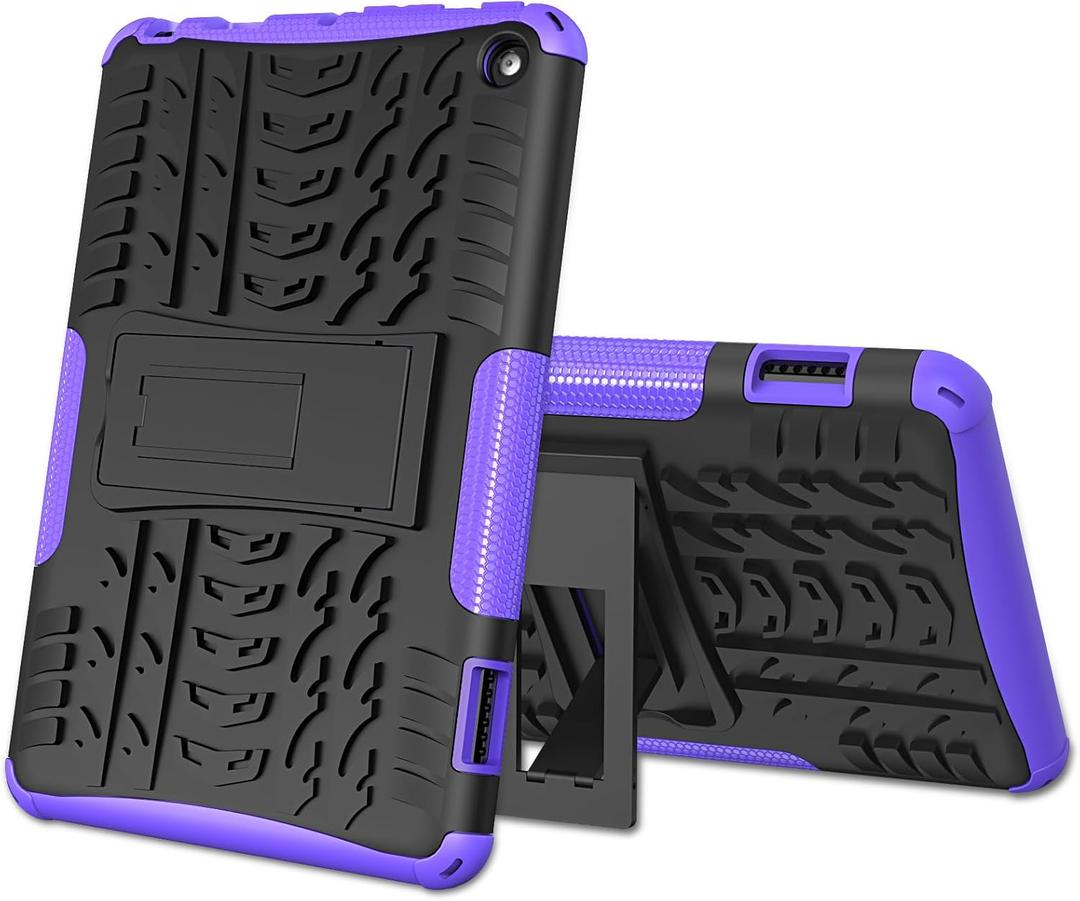 ROISKIN Kickstand Case 2-Layer Heavy Duty Shockproof Kids Cover for 2022 Release Tablet 7 inch Case 12thgeneration Without Screen Protector, Not for 7 inch iPad TCL Samsung ((Horizontal Mode)Flre7case2022release12thgen, Purple)