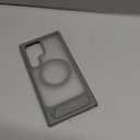 TORRAS Strong Magnetic & Seamless Stand for Samsung Galaxy S24 Ultra Case, Fit for MagSafe, Mil-Grade Drop Protection, Kickstand for Samsung Galaxy S24 Ultra Case, Translucent Back/Gray Edge