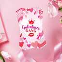 2 x 100 Pcs Galentines Day Napkins, Galentines Gang Party Napkins, Pink Crown Lips Hearts Table Decor for Girls Night, Brunch Party, Besties Celebration Supplies