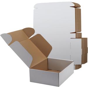RLAVBL 12x9x4 Inches Shipping Boxes Set of 20, White Small Corrugated Cardboard Box, Mailer Boxes for Packing Small Business