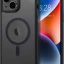 Anuck Case for iPhone 14 Plus Case Magnetic Phone Case Compatible with MagSafe, Soft TPU Bumper Hard Translucent Matte Back Slim Fit Shockproof Protective Cover for Men Women Girls - Black