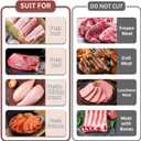 ONCE FOR ALL Meat Slicer Cleaver Kitchen Knife Set For Meat Slicing Shredding, Manual Fresh Meats Cutter Food Slicer For Beef Pork Mutton For Home Cooking BBQ Hot Pot (Pink)