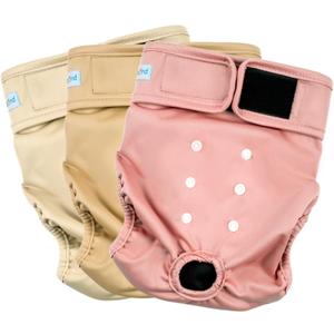 Paw Legend Washable Female Dog Diapers for Small Dogs, Pack of 3 Reusable Puppy Diapers Super Absorbent Dogs Pants in Period ,Heat Cycle, Incontinence, Excitable Urination, XSmall