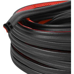 66FT Universal Car Weather Stripping, Self-Adhesive Door Rubber Seal Strip, Auto Engine & Window Noise Insulation (47/100" x 2/5")