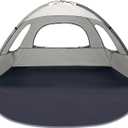 WhiteFang Beach Tent Anti-UV Portable Sun Shade Shelter for 3/4/6/8 Person, Extendable Floor with 3 Ventilating Mesh Windows Plus Carrying Bag, Stakes and Guy Lines