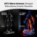 MERACH Vibration Plate Exercise Machine, Vibrating Platform for Lymphatic Drainage Weight Loss Muscle Activation, Full Body Home Exercise Equipment with LED Touch Screen Bluetooth Pull Cord