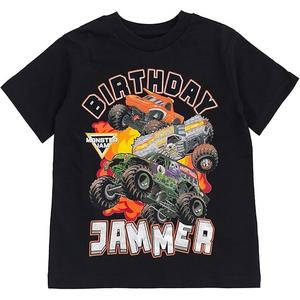 Monster Jam Birthday T-Shirt Toddler to Big Kid Grave Digger El Toro Loco Maximum Destruction 7-8