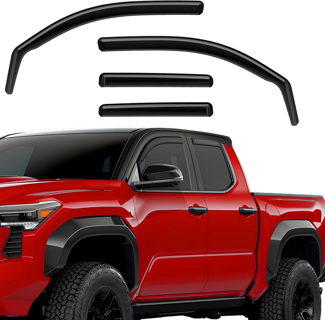 in-Channel Rain Guards fit for Toyota Tacoma 2024,4 PCS