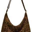 JOLLQUE Crossbody Bags for Women, Soft Foldable Vegan Leather Shoulder Handbag, Autumn Winter Slouchy Handbag Purses