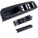Black Front Left Driver Side Door Master Window Switch + Bezel + Handle Trim for 1998-2004 Golf Jetta MK4 / 1999-2005 Passat B5