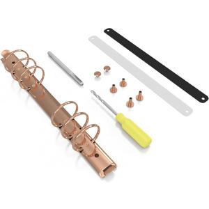 Stationery.Life Ring Binder Mechanism Replacement Kit for Personal Organizers Planners 6 Rings (Rose Gold, A5)