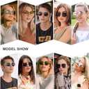 SOJOS Classic Trendy Square Sunglasses for Women Men Cute Big Frame Gold Shades SJ1137 (Bright Gold/Grey)