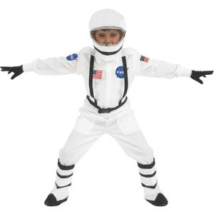 fun shack Kids Astronaut Costume With Helmet, NASA Space Outfit For Boys And Girls, Ideal For Dress Up And Parties (Medium)