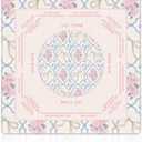 Cquwb Coquette Pink and Blue Floral Mahjong Mat 31.5"x31.5", Grandmillennial Cottagecore Flower Non-Slip Noise Reduction Gaming Mat for American Mahjong Poker Card Board Games Dominoes