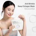 Collagen Hydrogel AntiWrinkle Deep Face Mask 4+1 EA Ultimate Hydration, Improves Skin Texture, Affordable Luxury, Glowing Skin, Reduces Fine Lines & Wrinkles, Made in Korea OHMYPURE (5, Deep Collagen)