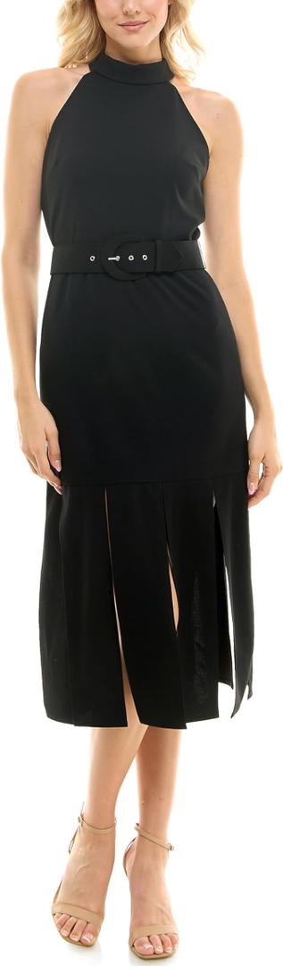Maison Tara Womens Carwash Hem Midi Dress, Size: 12