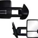 AERDM Towing Mirrors Compatible with 2007-2013 Chevy Silverado GMC Sierra Exterior Mirrors Power Heated Lens with Turn Signal Lights, Clearance Lamp, Running Light View Mirrors