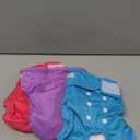 wegreeco Washable Reusable Premium Female Dog Diapers, Medium Large Small Dog Doggie Puppy & Doggy Diapers Female,Period Panties in Heat (Pack of 3, Medium) (Medium (12"-15" Waist), Bright Color)