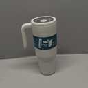 REDUCE Chiller Vacuum Insulated 40 oz Tumbler with Spill-Proof Silicone Straw - Sustainable Tritan Lid with Water Intake Markers - Soft Sit Base Travel Mug - Dishwasher Safe - Unbleached
