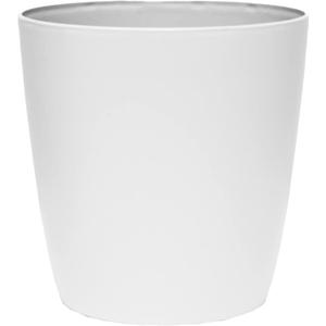 The HC Companies Aria Round Self-Watering Pot - Lightweight Plastic Planter for Herbs & More - Durable Plant Pots for Indoor Plants & Outdoor Plants (10" Matte White, Pack of 1)