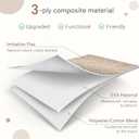 Cube Storage Baskets 6 Pack, 11x11 inch Cube Storage Bins with Leather Handles for Shelf Closet (White/ Khaki)